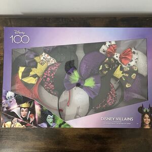 Disguise Disney 100 Villains 5-Piece Dress Up Ear Headband Set Ursula Maleficent
